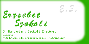 erzsebet szokoli business card